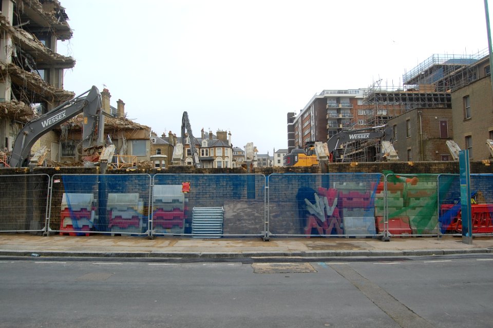 Demolition of North Wing of King's House, Queen's Gardens, Hove (2 February 2020) (9)