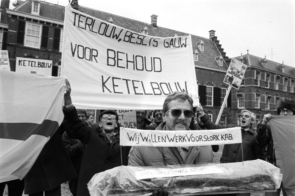 Demonstraties, werknemers, ketelbouwers, Bestanddeelnr 931-8055