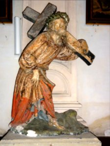 Deneuvre (M-et-M) église Saint-Rémy, statue Christ portant la croix
