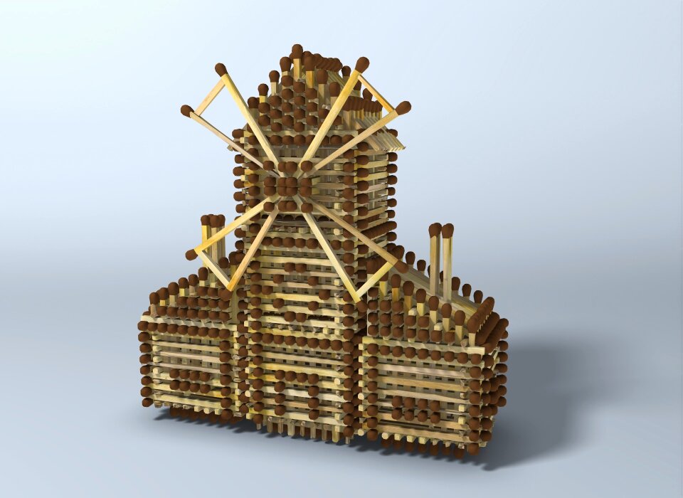 Toy wood mill it is difficult to assemble