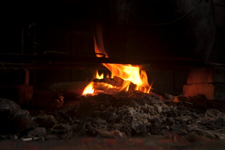 Light ashes black fire