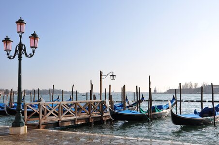 Venice glimpse gondolas photo