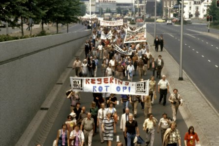 Demonstratie tegen Bestek 1981 in Utrecht, Bestanddeelnr 253-8075