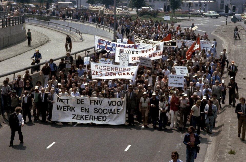Demonstratie tegen Bestek 1981 in Utrecht, Bestanddeelnr 253-8077