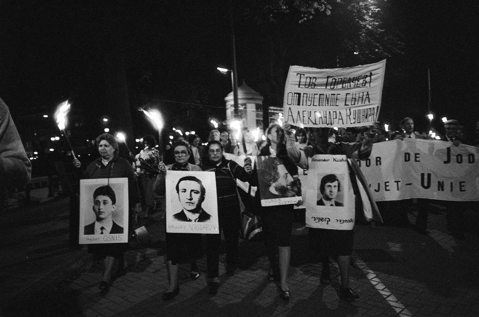 Demonstratie voor Russische Joden in Amsterdam, Bestanddeelnr 933-4417