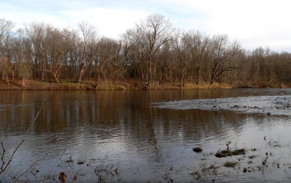 Delaware River from Raymondskill mouth across DS