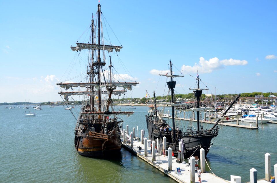 Moored sail vessel