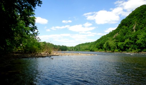 Delaware River view from Forks PA looking north