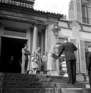 Delegaties uit de getroffen gebieden werden door H. M. ontvangen, Bestanddeelnr 905-6969