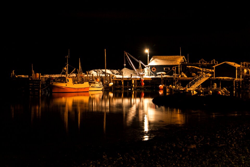 Ocean fishing night