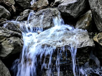 Waterfall hiking stream photo