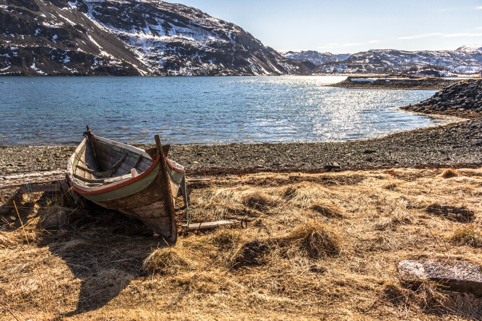 Fjord shorline the water's edge