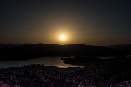 Light sky night photo