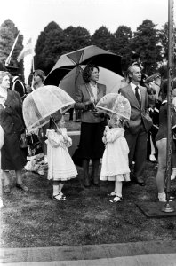 Defile Soestdijk, laatste tijdens wandeling over het middenterrein Prinses Ire, Bestanddeelnr 930-8547