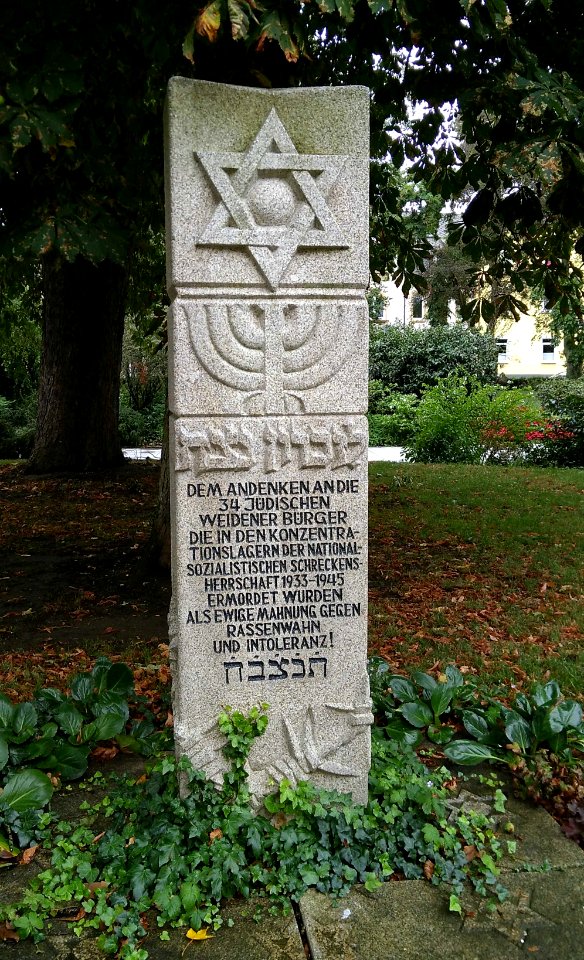 Dem Andenken an die 34 jüdischen Weidener Bürger