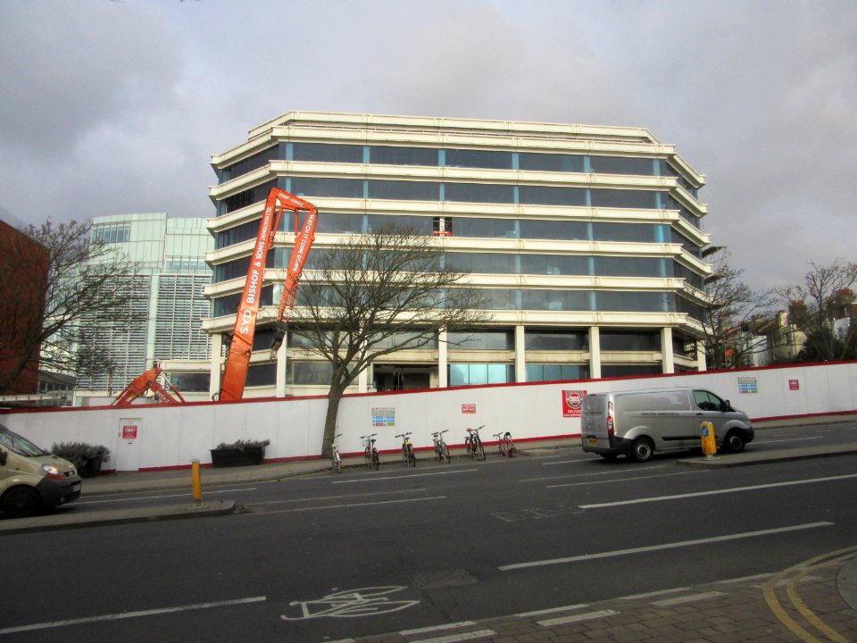 Demolition of Amex House, Edward Street, Brighton (December 2016) (1)