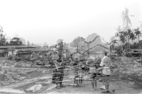 Deli Toea geheel Deli Toea is door de TNI verwoest. Van enkele huizen slechts s, Bestanddeelnr 7482