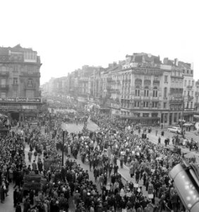 Demonstratie in Brussel. Demonstratie in de straten, Bestanddeelnr 913-0832