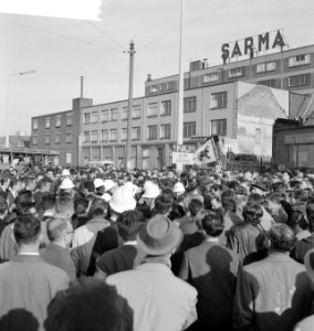 Demonstratie in Brussel. Demonstratie in de straten, Bestanddeelnr 913-0844