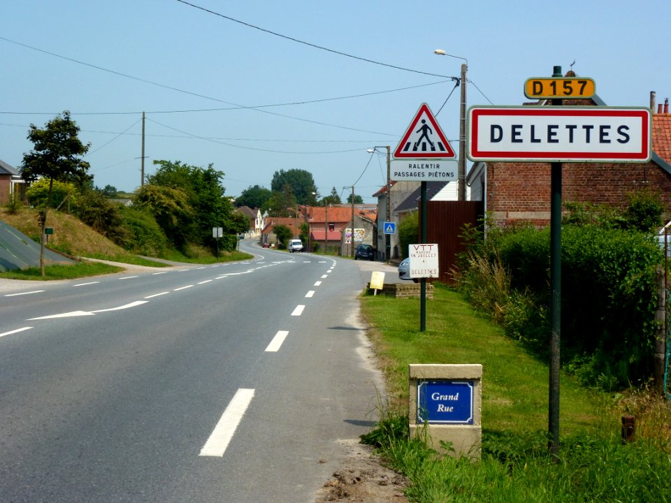 Delettes (Pas-de-Calais) city limit sign Delettes