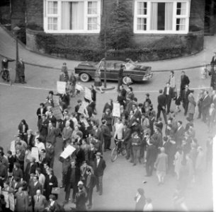 Demonstratie in Amsterdam in verband met terechtstelling Julian Griman, Bestanddeelnr 915-0655
