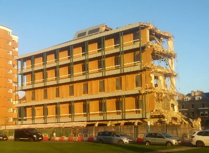 Demolition of North Wing of King's House, Queen's Gardens, Hove (12 January 2020) (9)