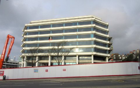 Demolition of Amex House, Edward Street, Brighton (December 2016) (4)