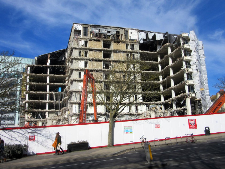 Demolition of Amex House, Edward Street, Brighton (March 2017) (4)