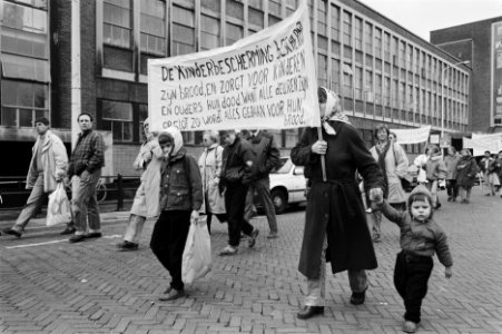 Demonstratie in Den Haag tegen de Raad voor de Kinderbescherming, Bestanddeelnr 934-4142 photo