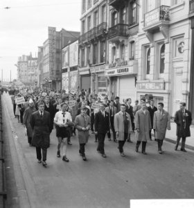 Demonstratie in Brussel. Demonstratie in de straten, Bestanddeelnr 913-0845