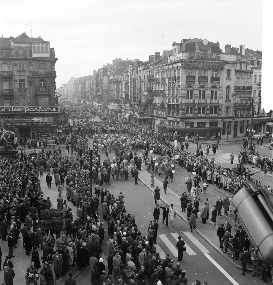 Demonstratie in Brussel, Bestanddeelnr 913-0831