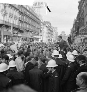 Demonstratie in Brussel. Demonstratie in de straten, Bestanddeelnr 913-0839