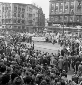 Demonstratie in Brussel. Demonstratie in de straten, Bestanddeelnr 913-0838