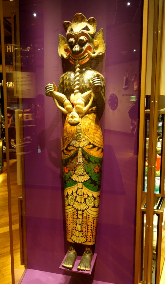 Demon figure, view 1 - Etnografiska museet - Stockholm, Sweden - DSC00947