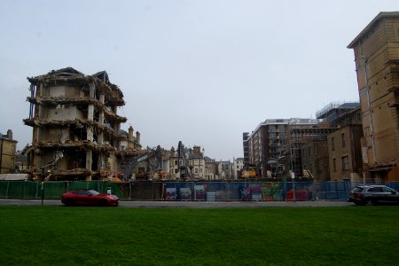 Demolition of North Wing of King's House, Queen's Gardens, Hove (2 February 2020) (1)
