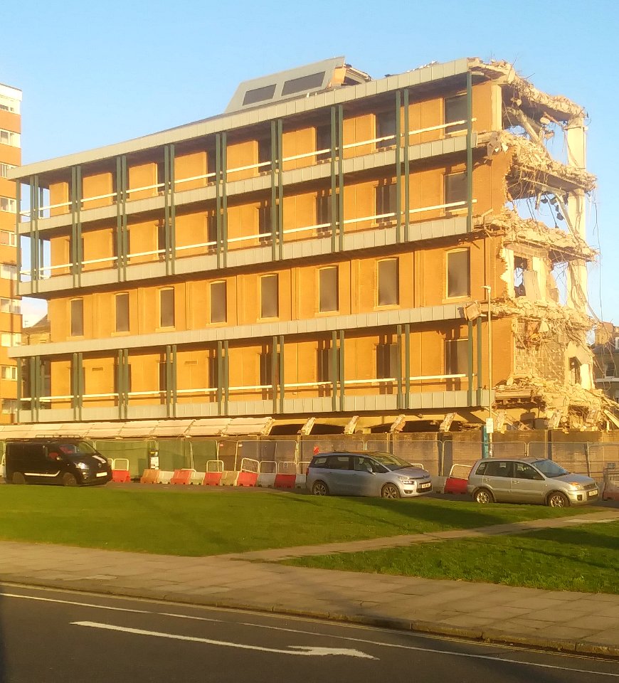 Demolition of North Wing of King's House, Queen's Gardens, Hove (12 January 2020) (12)