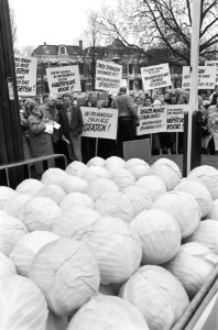 Demonstranten met protestborden, Bestanddeelnr 934-4269 photo