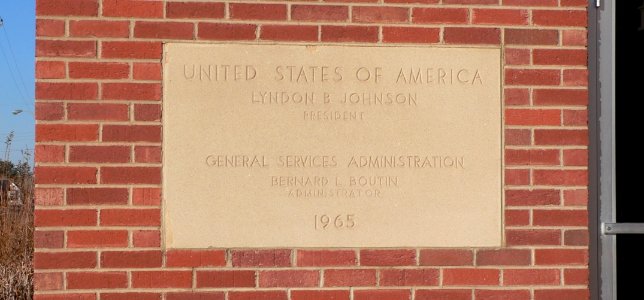 Deming, New Mexico post office W addition cornerstone