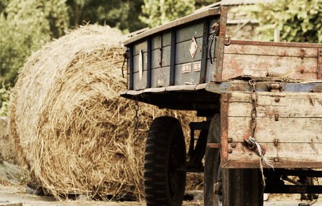 Hay bales farm agricultural machine