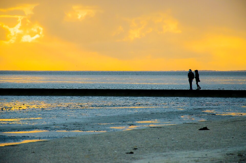 Sunset sand beach