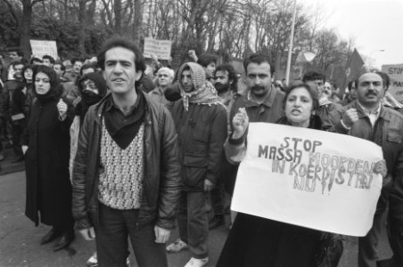 Demonstratie Koerden in Den Haag tegen gebruik gifgas demonstranten, Bestanddeelnr 934-2176