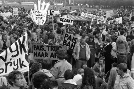 Demonstratie leerkrachten in Den Haag tegen beleid regering, demonstranten op he, Bestanddeelnr 931-0547