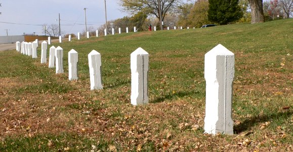 David City park concrete posts 1
