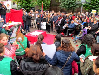 Demonstratie in Deventer tegen de bomaanslag in Ankara in 2015 (2)