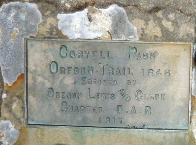 DAR Coryell Pass Marker Eugene Oregon 1917