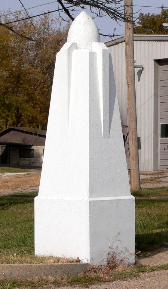 David City park concrete post