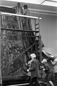 David en Bathseba, tien Brusselse wandtapijten worden opgehangen in Rijksmuseum, Bestanddeelnr 926-1149