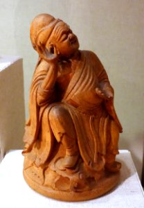 Daoist deity, China, Qing dynasty, 18th century AD, bamboo - Spurlock Museum, UIUC - DSC06056