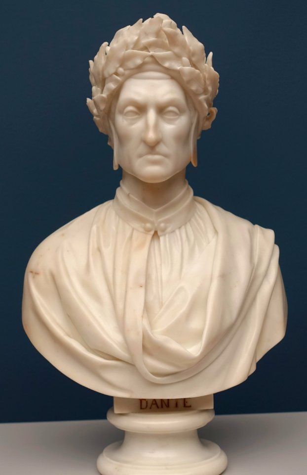 Dante by Lorenzo Nencini, before 1854, marble - Villa Vauban - Luxembourg City - DSC06423