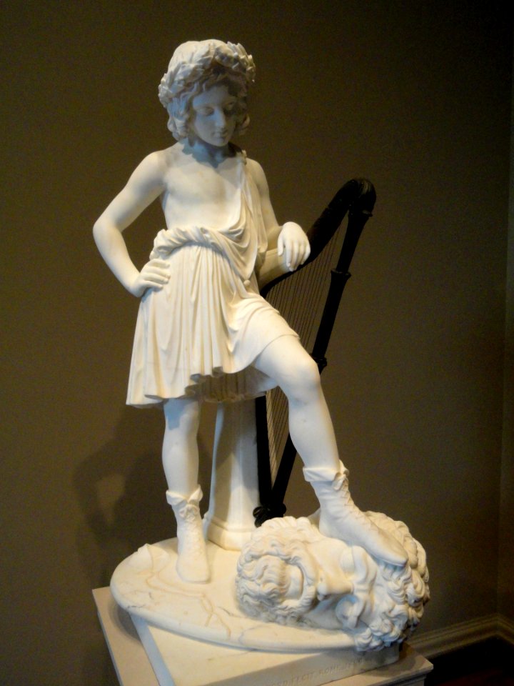 David Triumphant by Thomas Crawford, model 1845-1846, carved 1848, marble and bronze - National Gallery of Art, Washington - DSC08689
